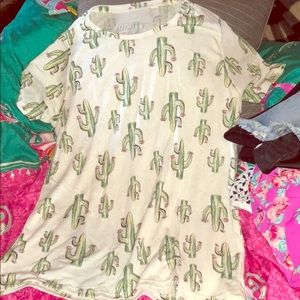 Cactus print T-shirt